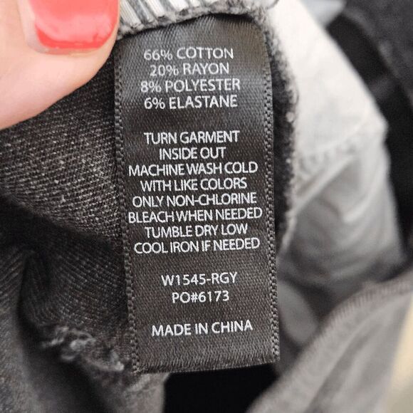 Betabrand Flat Front Straight Leg Stretch Denim Pants Women's Gray Size Large - Picture 4 of 4